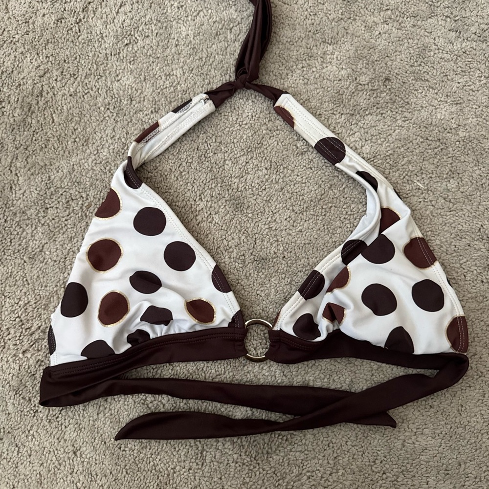 Polka Dot Halter Bikini Top